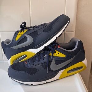 Nike Men’s 14 Air Max Correlate Navy and Yellow Athletic Sneakers